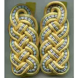 WWII German General Officer Braided Shoulder Boards – Gold & Silver Bullion