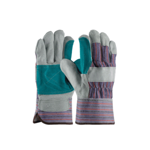 Heavy-Duty Split Leather Palm Gloves with Safety Cuff