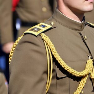 military-style aiguillette shoulder cord