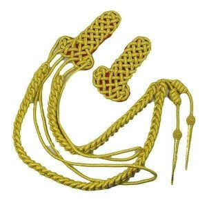 Premium Gold Braid Dress Cord & Shoulder Knot Set