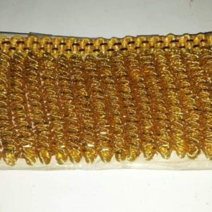 Vintage Pure Gold Metallic Bullion Fringe Trim – Heavyweight Twisted Cord