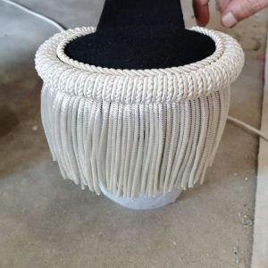 White Bullion Fringed Military Epaulette – Ceremonial Dress Uniform Accessory