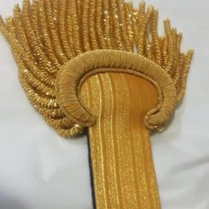 Ornate Gold Bullion Ceremonial Epaulette – Vintage Military Style Shoulder Piece